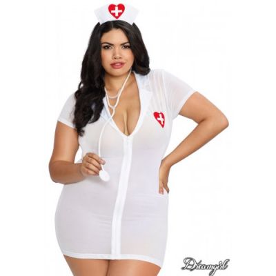 3 Pcs - Nurse costume - ER Hottie -  Plus Size