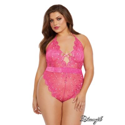Teddy with embroidered sequins - Plus size