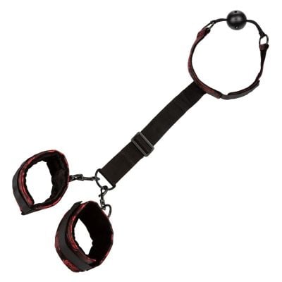 Breathable Ball Gag With Cuffs - SCANDAL