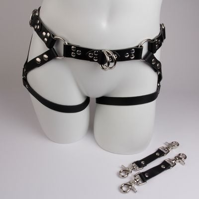 Leather garter harness - StarCreations - Bondage Garter