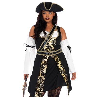4 Pcs halloween costume - Leg Avenue - Black Sea Buccaneer - Plus size