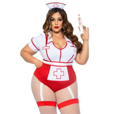 2 Pcs - Costume d'infirmière - Leg Avenue - Nurse Feelgood - Taille plus