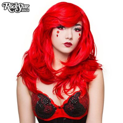 Perruque mi-longue en dégradé - Rockstar Wigs - Jem rouge