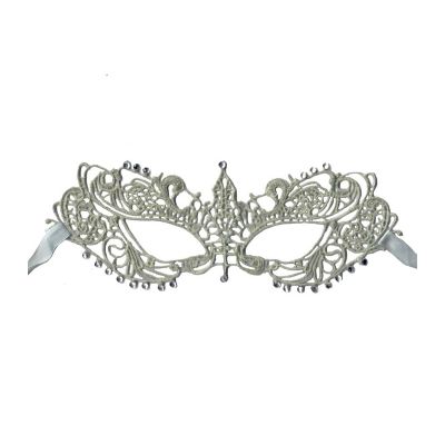 Mascarade mask - KBW - Brocade lace with rhinestones