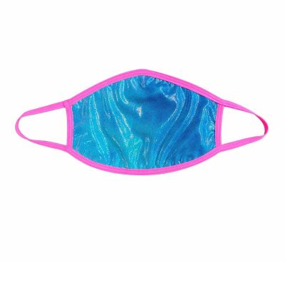 Holographic oil slick pink face mask