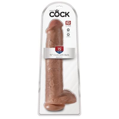 Dildo With Balls 15 inches - KING COCK 
