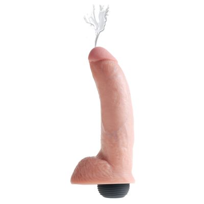 King Cock - Dildo 9" Éjaculateur Avec testicules