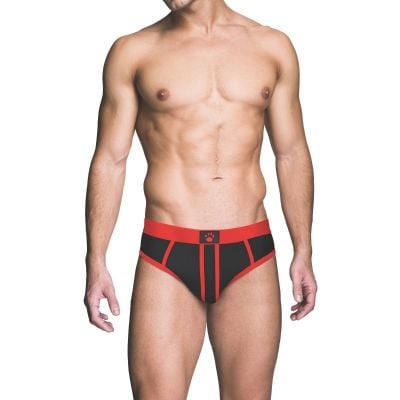 Open Back Brief Black/Red - PROWLER RED 