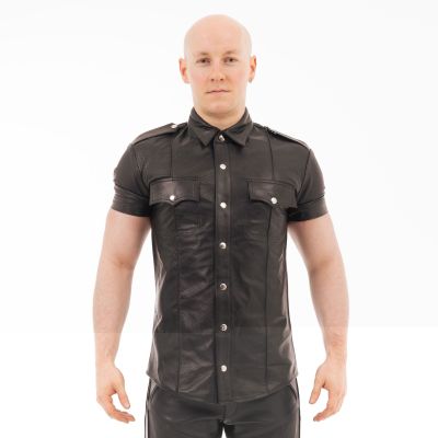Punch Hole Leather Shirt - PROWLER 