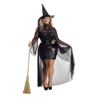 5 Pcs costume d'halloween - Starline Costumes - Sorcière Gothique - Taille plus
