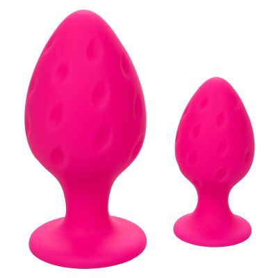 Textured anal plug set - Cheeky - Pink