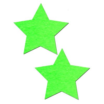 Cache-mamelons (2) - Pastease - Étoile néon vert