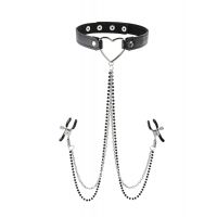 Amor Collar With Nipple Clamps - SEX & MISCHIEF